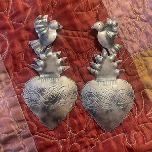 Sacred Heart Silver earrings 925